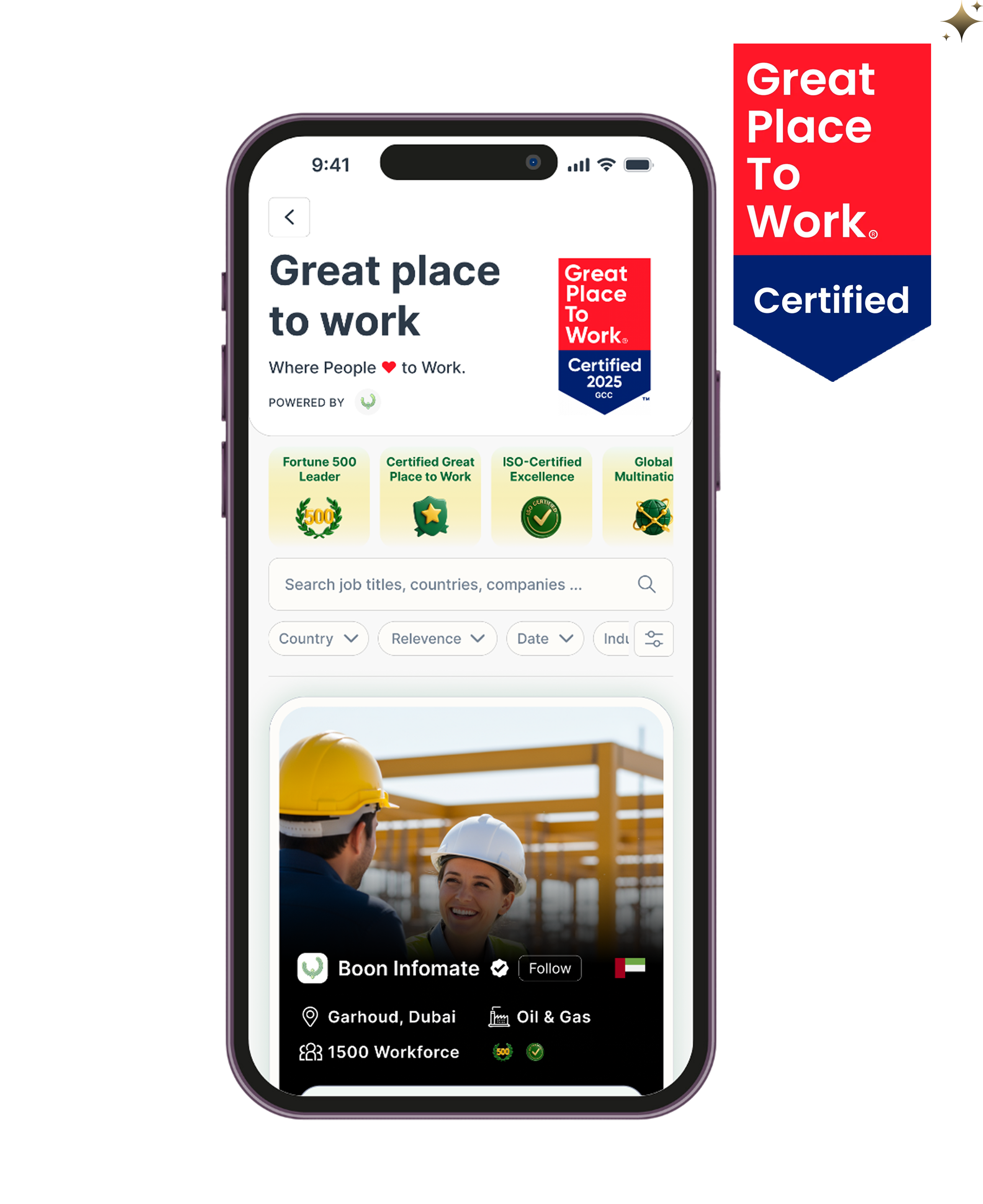 Employer showcasing culture